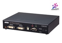 ATEN DVI-I KVM met tweevoudige weergave via IP-zender met internettoegang