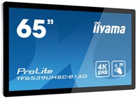 iiyama TF6539UHSC-B1AG interactive whiteboards & accessories 165,1 cm (65") 3840 x 2160 Pixels Touchscreen Zwart USB-3