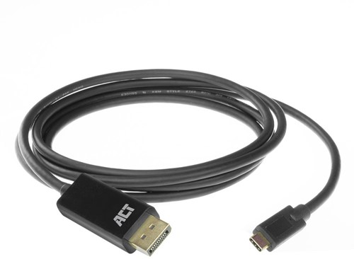 ACT AC7325 video kabel adapter 2 m USB Type-C DisplayPort Zwart-3