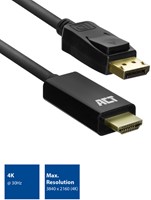 ACT AC7550 video kabel adapter 1,8 m DisplayPort HDMI Type A (Standaard) Zwart-2