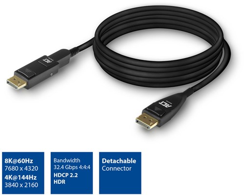 ACT AK4151 DisplayPort kabel 15 m Zwart-2