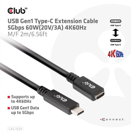 CLUB3D CAC-1529 USB-kabel 2 m-2