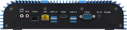 Shuttle Box-PC Industrial System BPCWL02-i3XA DDR4-SDRAM i3-8145UE Intel® 8de generatie Core™ i3 4 GB 120 GB SSD Mini PC Zwart, Blauw