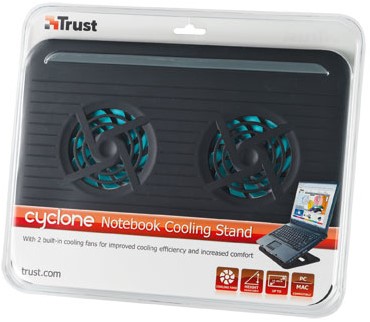 Trust Cyclone | Laptop Cooling Stand | 2 Ventilatoren | USB-voeding | Aanpasbare kantelen | max 16 inch-2