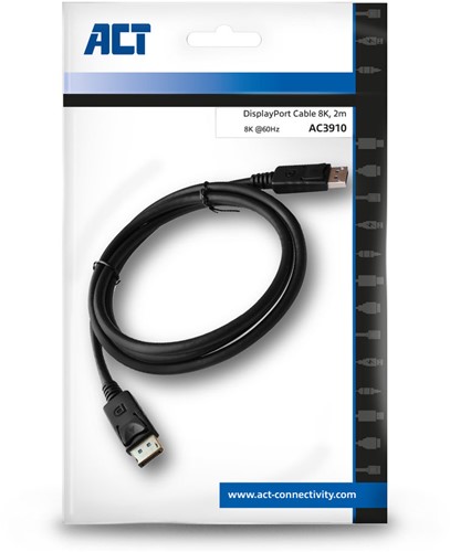 ACT AC3910 DisplayPort kabel 2 m Zwart-3