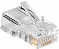 ACT AC4110 kabel-connector RJ45 Zilver, Transparant