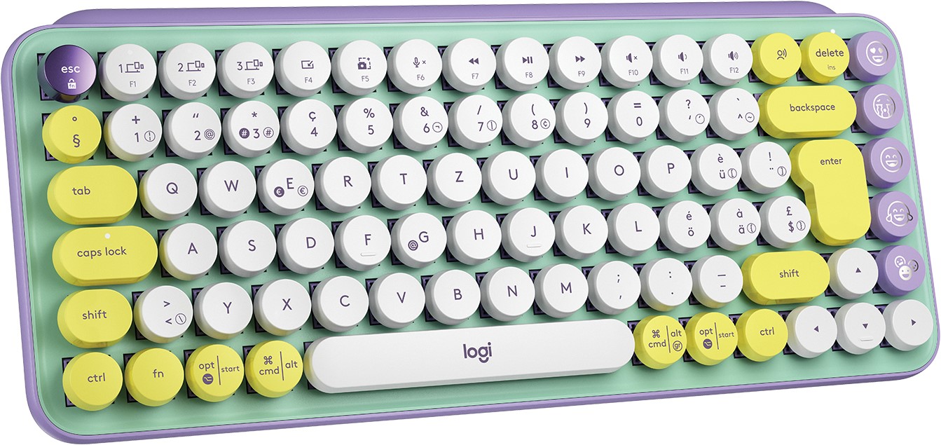 Logitech POP Keys Wireless Mechanical Keyboard With Keys toetsenbord RF-draadloos + Bluetooth QWERTZ Zwitsers Muntkleur Ottos 2021