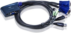 Aten 2-poorts USB VGA-/audiokabel KVM-switch (0,9m)