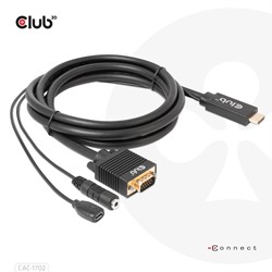 CLUB3D HDMI to VGA Cable M/M 2m/6.56ft 28AWG