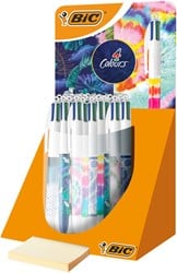 Balpen Bic 4kleuren medium Botonical & Tie Dye