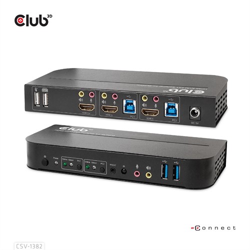 CLUB3D HDMI KVM SWITCH FOR DUAL HDMI 4K 60Hz-2