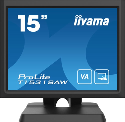 iiyama ProLite T1531SAW-B6 touch screen-monitor 38,1 cm (15") 1024 x 768 Pixels Single-touch Multi-gebruiker Zwart