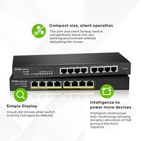 Zyxel GS1915-8EP Managed L2 Gigabit Ethernet (10/100/1000) Power over Ethernet (PoE) Zwart-2