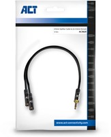 ACT AC3620 audio kabel 0,15 m 3.5mm 2 x 3.5mm Zwart-3