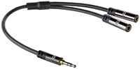 ACT AC3620 audio kabel 0,15 m 3.5mm 2 x 3.5mm Zwart-2