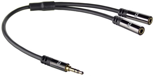 ACT AC3620 audio kabel 0,15 m 3.5mm 2 x 3.5mm Zwart-2