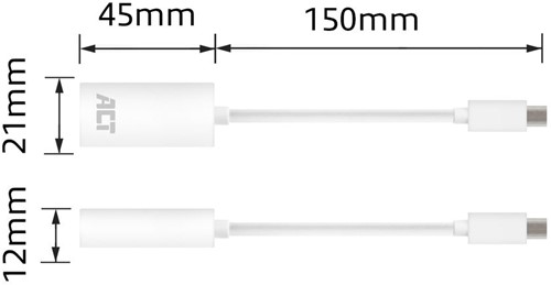 ACT AC7525 video kabel adapter 0,15 m Mini DisplayPort HDMI Type A (Standaard) Wit-3