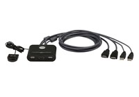ATEN 2-Port USB FHD HDMI-kabel KVM schakelaar