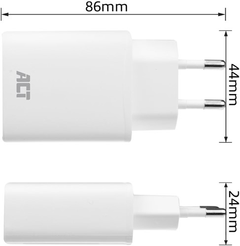 ACT AC2100 oplader voor mobiele apparatuur Wit Binnen-3