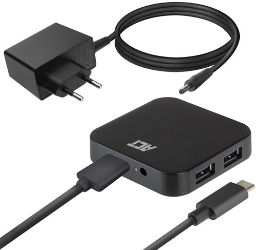 ACT AC6410 interface hub USB 3.2 Gen 2 (3.1 Gen 2) Type-C 5000 Mbit/s Zwart-2