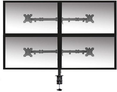 ACT AC8304 flat panel bureau steun 81,3 cm (32") Klem/doorvoer Zwart-2