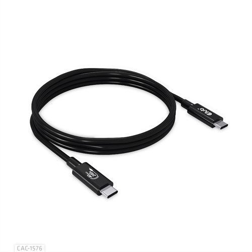 CLUB3D USB4 Gen3x2 Type-C Bi-Directional Cable 8K60Hz, Data 40Gbps, PD 240W(48V/5A) EPR M/M 1m USB IF GECERTIFICEERD-3