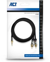 ACT AC3607 audio kabel 5 m 2 x RCA 3.5mm Zwart-3