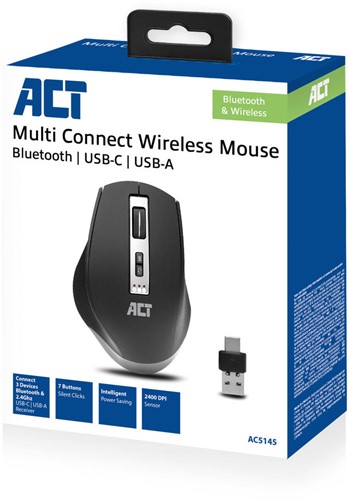 ACT AC5145 muis Rechtshandig Bluetooth IR LED 2400 DPI-2