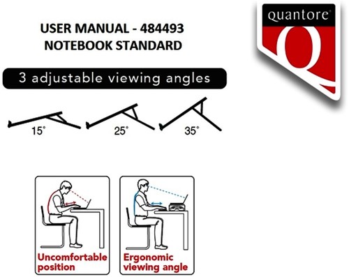 Laptopstandaard Quantore verstelbaar antraciet-3