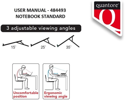 Laptopstandaard Quantore verstelbaar antraciet-6