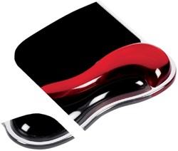Muismat met polssteun Kensington Duo rood/zwart