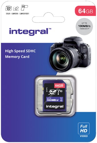 Geheugenkaart Integral SDXC V10 64GB-2