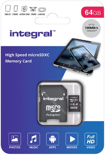 Geheugenkaart Integral microSDXC V10 64GB-3
