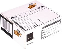 Postpakketbox 1 CleverPack 146x131x56mm wit 25stuks