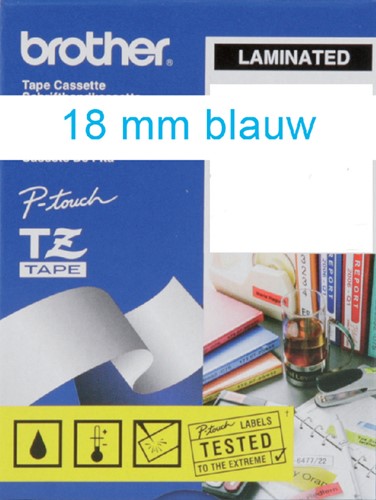 Labeltape Brother P-touch TZE-243 18mm blauw op wit-3