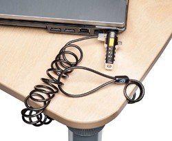 Beveiligingsset Kensington portable laptop lock metaal/zwart