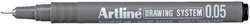 Fineliner Artline 0.05mm zwart