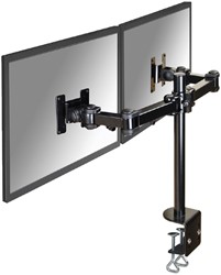 Monitorarm Neomounts D960D 2x10-27" met klem zwart