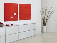 Glasbord Sigel magnetisch 1000x1000x18mm rood-2