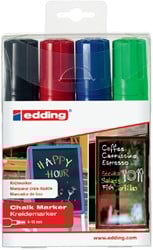Krijtstift edding 4090 window schuin 4-15mm assorti etui à 4 stuks
