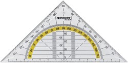Geodriehoek Westcott 140mm transparant