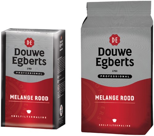 Koffie Douwe Egberts snelfiltermaling Melange Rood 500gr-1