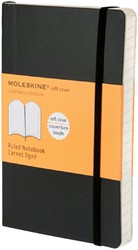 Notitieboek Moleskine pocket 90x140mm lijn softcover zwart