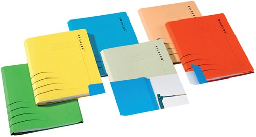 Combimap Secolor folio 1 klep recycled 250gr grijs-1