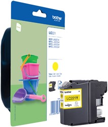 Inktcartridge Brother LC-221Y geel