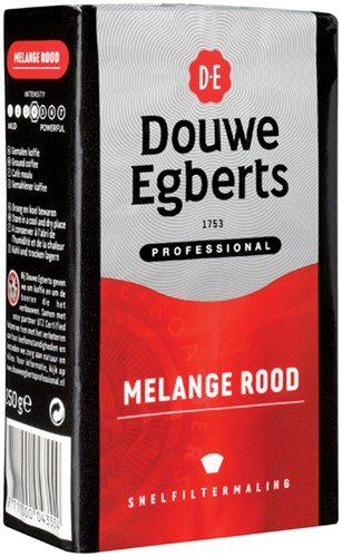 Koffie Douwe Egberts snelfiltermaling Melange Rood 250gr-2