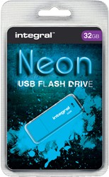 USB-stick 2.0 Integral 32GB neon blauw