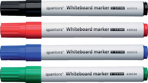 Whiteboardstift Quantore rond 1-1.5mm 4stuks assorti-2