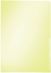 Insteekmap L-model Leitz Premium copy safe 0.15mm PVC A4 geel 100 stuks