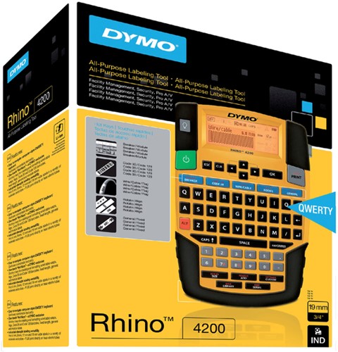Labelprinter Dymo Rhino 4200 industrieel qwerty 19mm geel-3